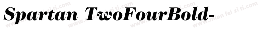 Spartan TwoFourBold字体转换